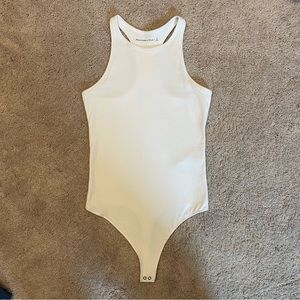 White Abercrombie & Fitch Halter Bodysuit